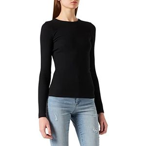 Jack & Jones Jjxx Jxfreya Ls Rib Tee Noos dames T-shirt zwart XL, zwart.