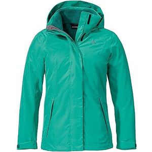 Schöffel Partinello L 3-in-1 winterjas voor dames, winddicht en waterdicht, met fleecejas, apart te gebruiken, comfortabele regenjas met verstelbare capuchon