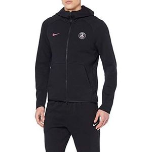 Nike PSG M NSW Tchflc Hoodie Aut Sweatshirt voor heren, zwart (black/hyper pink) 010