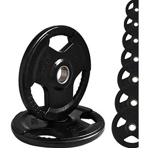 G5 HT SPORT Olympische rubberen gietijzeren schijven gat Ø 50 mm voor sportschool en thuisgym van 1,25 tot 25 kg voor halters en halters (1 x 25 kg)