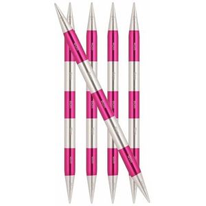 KnitPro Borduurnaalden: Dubbelzijdig, roze, 14 cm x 3,25 mm