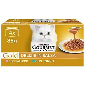 Purina Gourmet Gold 12 verpakkingen van 4 blikjes van 85 g kattenvoer nat kattenvoer kattenvoer nat kattenvoer kattenvoer nat voer 48 blikjes