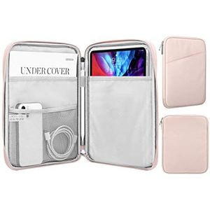 MoKo 9-11 Inch Tablet Sleeve Case, Fits iPad air 5 10.9"" 2022, iPad Pro 11 M2 2022-2018, iPad 10th 10.9 2022, iPad Air 4 10.9, Tab S8/A7, Protective Bag Carrying Case with Pocket, Pink