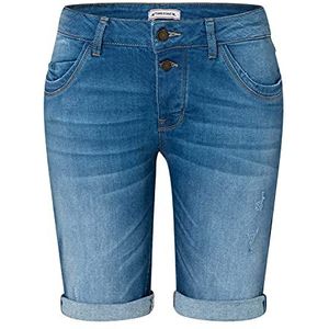 Timezone Slim NaliTZ Jeans Shorts, Opal Blue Wash 3485, 29 Dames, Blauw