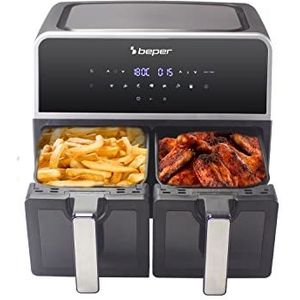 BEPER P101FRI090 Warmtefriteuse dubbele kammer, 9 l (4,5 per korb) - 2 kammen met 7 programma's