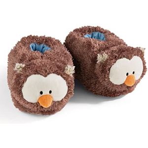 Nici Slipper uil, Oscar maat (M) 34-37 bruin - duurzame warme schattige speelgoedpantoffels voor jongens en meisjes - dierenschoenen met antislip zolen - slippers