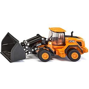 siku 1789, JCB 457 Shovel, 1:87, metaal/kunststof, geel/zwart, scharnierend koppelstuk, beweegbare graafbak