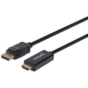 Manhattan 152662 DisplayPort naar HDMI-kabel 1080p zwart 1m