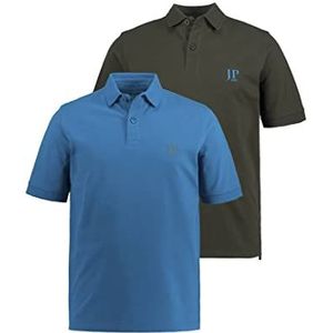 JP 1880 2 stuks piqué poloshirts 1/2 T-shirt, donkertaupe, XXXL heren, donkertaupe, 3XL, Donkere taupe