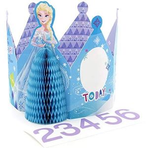 Hallmark Disney Frozen verjaardagskaart 2-6 personaliseerbare 3D-papier WOW draagbaar kroonontwerp
