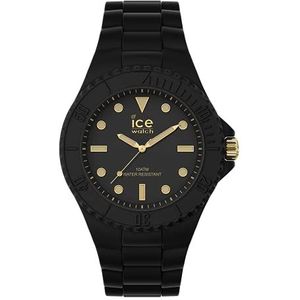 Ice-Watch - Ice Generation Black Gold - zwart horloge met siliconen bandje, zwart.
