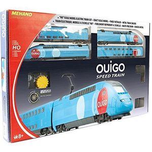 Mehano - TGV Ouigo treinset met transformator en snelheidsregelaar - schaal Ho, blauw