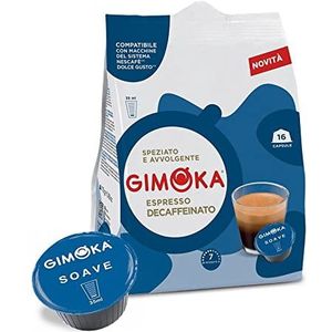 Gimoka - Compatibele capsules voor Nescafè Dolce Gusto, Gusto Soave Decaffeinato - 64 capsules