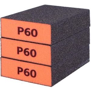 INNSPIRO 3 stuks schuurpluggen zacht schuim medium korrel 60 10 x 7 x 2,5 cm