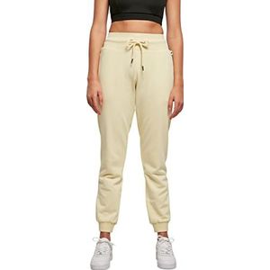 Urban Classics Dames Organic High Waist Sweat Pants Dames Trainingsbroek, softyellow