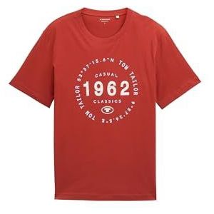 TOM TAILOR T-shirt pour homme, 14302 - Rouge velours, XS