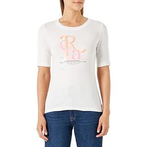 s.Oliver 2132767 T-shirt met korte mouwen voor dames, Crème 02d1