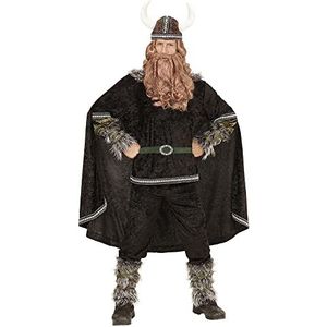 Widmann - Viking-kostuum, top, broek, riem, manchetten en benen, cape, helm, krijger, themafeest, carnaval