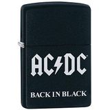 Zippo AC/DC Pocket Lighter aansteker, uniseks, mat zwart, normaal