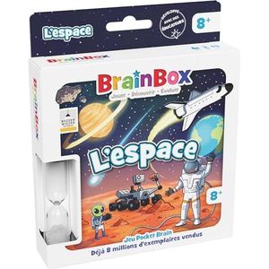 Asmodee Bezzerwizzer BrainBox L'Espace – geheugen- en observatiekaartspel – familiespel – 8 jaar en ouder – 1 speler en + – Frans