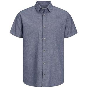 JACK & JONES Jjesummer Linen T-shirt Ss Sn Herenshirt met lange mouwen, Lichtblauw jeans