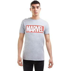 Marvel T-shirt voor heren met Comics logo, grijs (sportgrijs)