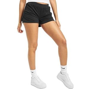 Urban Classics Dames Double Layer Mesh Shorts Zwart (00007), XL, zwart (00007)