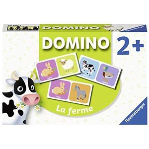 Ravensburger - Educatief spel - Domino - De boerderij - Een eerste leerspel dat observatie, vereniging en memorisatie combineert - Vanaf 2 jaar - 24150