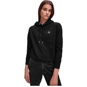 Calvin Klein Jeans Ck Sweater geborduurde hoodie voor dames, Ck Black