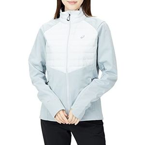 ASICS Winter Run Jacket voor dames, Gletscher Grey Heather/Gletscher Grey, L, Gletscher Grey Heather/Gletscher Grey