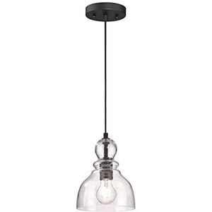 Westinghouse Lighting 61008 hanglamp voor binnen, met een lamp, bronzen afwerking, geolied, met helder glas