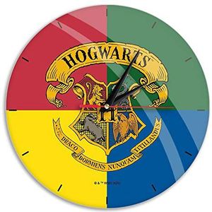ERT GROUP Origineel en officieel gelicentieerd Harry Potter, stille wandklok glanzend, Harry Potter motief 038 uniek design, geschilderde metalen wijzers, 30,5 cm (12 inch)