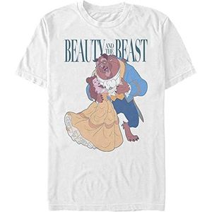 Disney Beauty & The Beast-Vintage Beauty Organic T-shirt, uniseks, korte mouwen, wit, M, Weiss