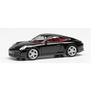 herpa 028646-002 Porsche 911 Carrera 4 zwarte miniatuur om te knutselen, te verzamelen en als cadeau