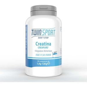 TwinSport Creatine Monohydraat Creapure | 90 tabletten à 1,4 g | trainingssupplement, Pre Workout, Intra - Post Workout | Verhoogde fysieke prestaties en spierkracht