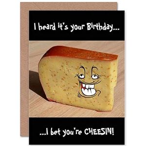 Wee Blue Coo Grappige wenskaart voor verjaardag, motief kaas