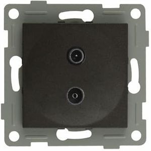 Antenne TV et FM/SAT, design graphite, idéale pour améliorer la réception et la puissance du signal dans les espaces restreints.