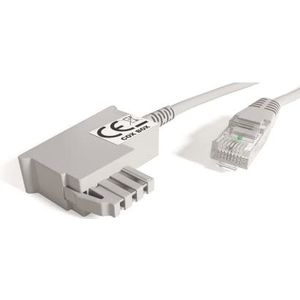 Coxbox DSL-kabel Fritzbox, speedport, easybox, grijze TAE RJ45-kabel, wifi VDSL ADSL-routerkabel met twisted pair voor een betrouwbare verbinding