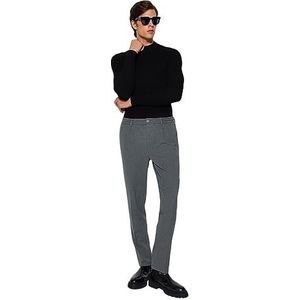 Trendyol Pantalon droit slim taille normale pour homme, gris foncé, 40