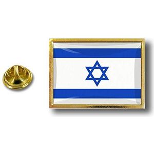 Akacha Metalen speld met vlinder, Israëlische vlag, Metaal