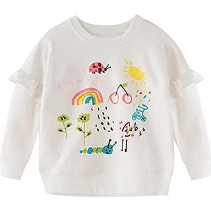Little Hand Sweatshirt voor meisjes, trainingspak voor meisjes, planten en bloemen