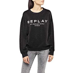 Replay Sweatshirt voor dames, zwart (Black Lurex 40)