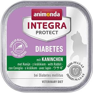 Animonda Integra Protect Kattenvoer voor katten met diabetes, nat voer, met konijn, 16 x 100 gram