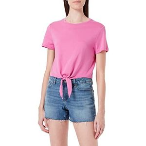 ONLY Onlmay S/S T-shirt met korte strik voor dames, Roze