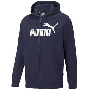 PUMA ESS Big Logo Fz capuchontrui voor heren, Pauw