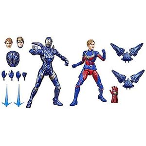 Hasbro Marvel Legends Series, 2 figuren van 15 cm, Captain Marvel en Rescue Armor, Infinity Saga karakters, premium design, 12 accessoires F0190