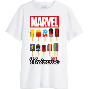 Marvel Memarcots288 T-shirt voor heren, Wit.