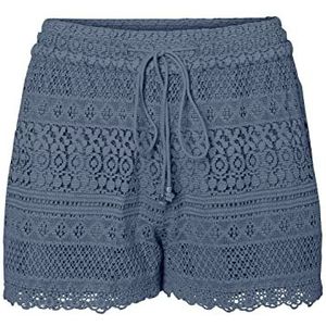 VERO MODA Vmhoney Lace Exp Shorts voor dames, Chinees blauw.