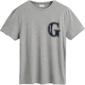 GANT T-shirt G Graphic pour homme, gris, S