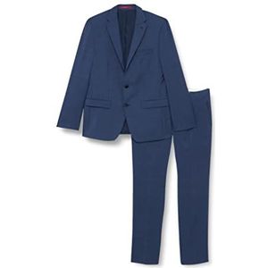 Roy Robson Heren pak Slim Fit 2-delig Techno Suit van Schurwol Super'100 Business kostuum jurk set, middelblauw, 106 heren, Blauw